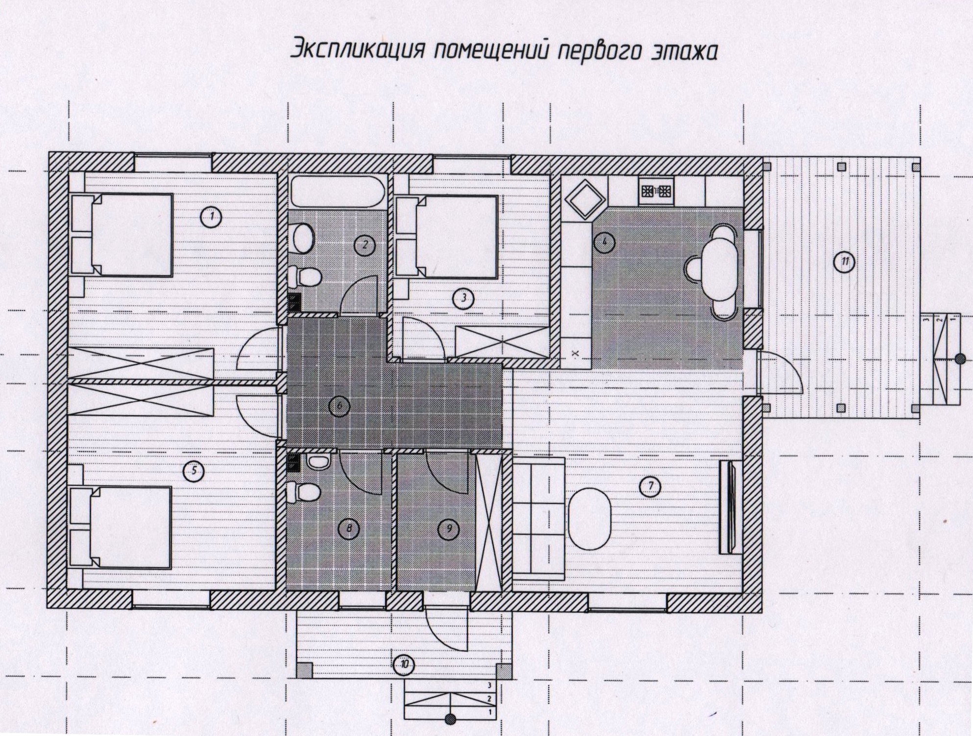 План этажей и расположение комнат Планировка кирпичного дома Чехов